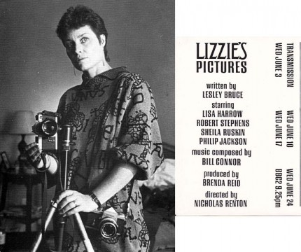 Transmission Card for the 1987 4 part drama Lizzie's Pictures